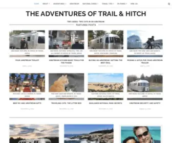 Trailandhitch.com(Two people & two cats traveling in an Airstream) Screenshot