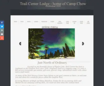 Trailcenterlodge.com(Lodging) Screenshot