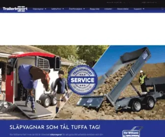 Trailerimport.se(Släp och släpvagnar för yrkesliv och fritid) Screenshot