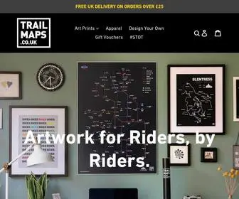 Trailmaps.co.uk(Art prints for adventure athletes) Screenshot