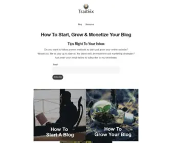 Trailsix.com(Home) Screenshot