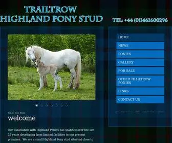 Trailtrowhighlandponies.co.uk(Trailtrow Highland Pony Stud) Screenshot