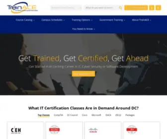 Trainace.com(IT Classes Near Washington DC) Screenshot