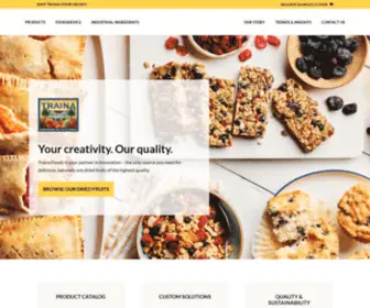 Traina.com(Traina Foods) Screenshot