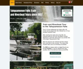 Trainandboattours.com(Tahquamenon Falls Riverboat Tour & the Toonerville Trolley) Screenshot