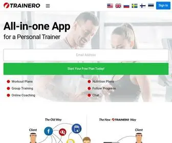 Trainero.com(The best coaching app for coaches and personal trainers) Screenshot