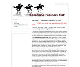 Trainerstest.com(Race Horse Trainers Test) Screenshot