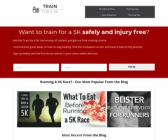 Trainfora5K.com(Train for a) Screenshot