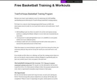 Trainforhoops.com(Free Basketball Training Workouts) Screenshot