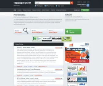 Trainingregistry.com(Management training companies human Resources online and in) Screenshot