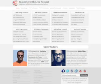 Trainingwithliveproject.com(Training with Live Project) Screenshot