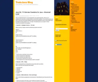 Trainjava.com(TrainJava Blog WordPress) Screenshot