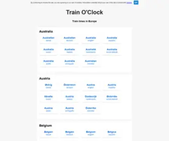 Trainoclock.com(Train O'Clock) Screenshot