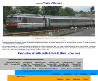 Trains-Europe.fr(Trains d'Europe) Screenshot