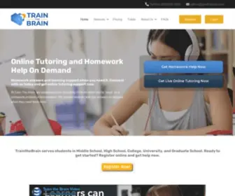 Trainthebrain.com(Online Tutoring) Screenshot