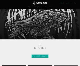 Traintilldeath.com(Fitness Coaching and Alternative Gym Clothing) Screenshot