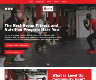 Trainwithlevelup.com(We're a nonprofit gym) Screenshot