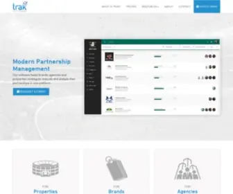 Trak.io(Modern Sponsorship Management. Our software) Screenshot