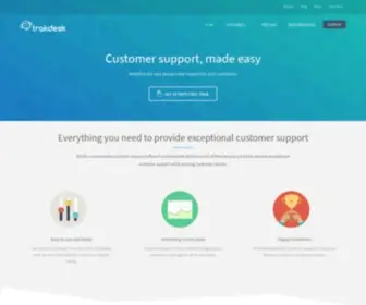 Trakdesk.com(Cloud customer support software and helpdesk solution) Screenshot