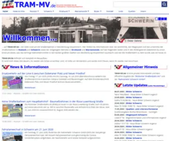 Tram-MV.de(Die Straßenbahnen in Mecklenburg) Screenshot