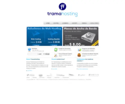 Tramahosting.com(Web Hosting en Ecuador) Screenshot