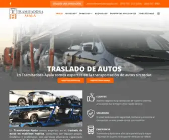 Tramitadoraayala.com(Traslado de Autos sin Rodar) Screenshot