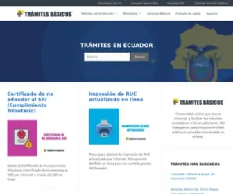 Tramitesbasicos.com(Guía de trámites y servicios en Ecuador) Screenshot