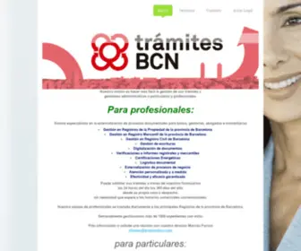 Tramitesbcn.com(Le brindamos asistencia en todos los trámites y procesos necesarios en su día a día) Screenshot