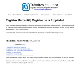 Tramitesenlinea.es(REGISTRO MERCANTIL) Screenshot