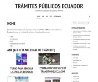 Tramitespublicos.com.ec(Trámites Públicos Ecuador) Screenshot