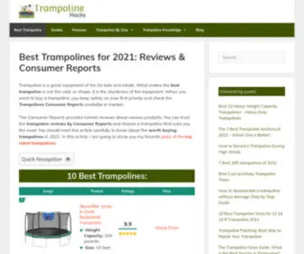 Trampolinehacks.com(Best Trampolines for 2021) Screenshot