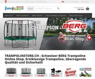 Trampolinstore.ch(Schweizer BERG Trampoline Online Shop) Screenshot