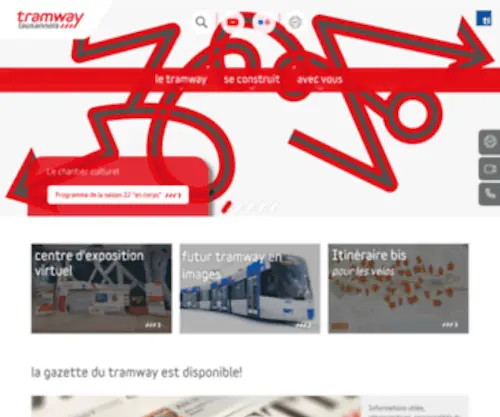 Tramway-Lausannois.ch(Bienvenue sur le site internet du Tramway lausannois) Screenshot