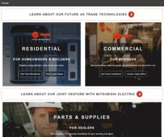 Trane.com(Trane Heating & Air Conditioning) Screenshot