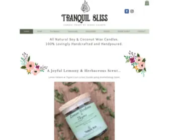 Tranquilblisscandles.com(Handcrafted Soy Candles) Screenshot