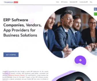 Tranquilerp.com(ERP Software Companies) Screenshot