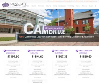 Tranquilitycremation.com(Mississauga Cremation Services) Screenshot