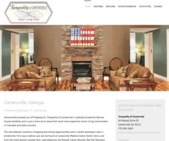 Tranquilityofcartersville.com(Senior Living Home) Screenshot