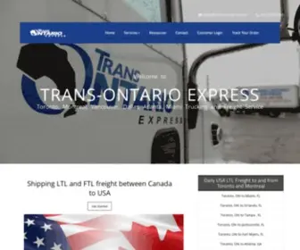 Trans-Ontario.com(Trans-Ontario Express) Screenshot
