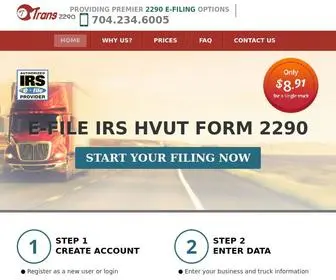 Trans2290.com(E-file Form 2290 with Trans2290) Screenshot