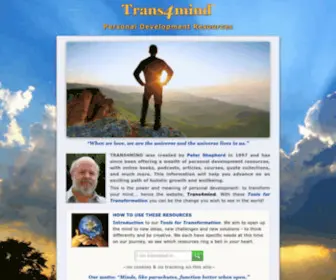 Trans4Mind.com(Personal Growth Resources at Trans4mind) Screenshot