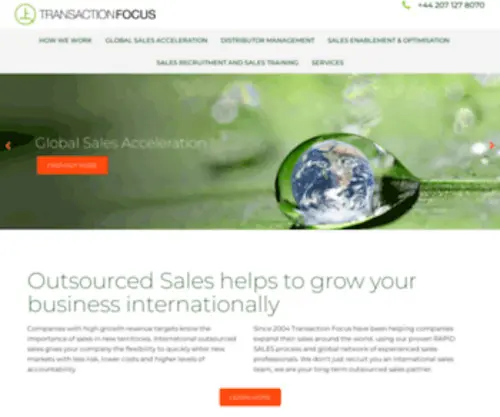 Transactionfocus.com(Outsourced sales) Screenshot