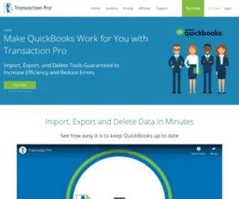 Transactionpro.com(Transaction pro for quickbooks) Screenshot