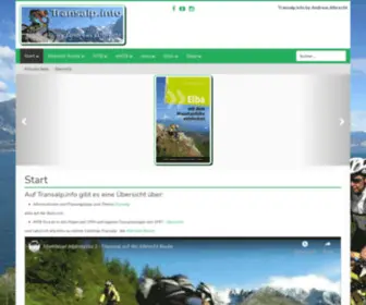 Transalp.info(Transalp Tourberichte mit Detailinformationen und Planungshilfen von MTB) Screenshot