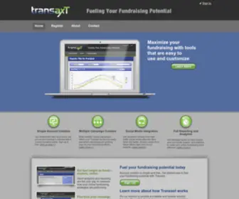 Transaxt.com(Transaxt is a robust online donation platform) Screenshot