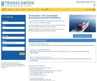 Transcamion.de(Frachtfähren in ganz Europa) Screenshot