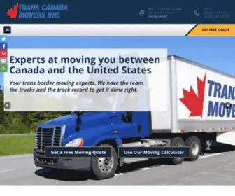 Transcanadamovers.com(Vancouver Long Distance Moving Companies Trans Canada Movers) Screenshot