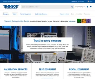 Transcat.com(Calibration Services) Screenshot