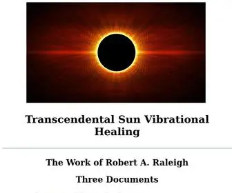 Transcendentalsunhealing.com(Robert Raleigh) Screenshot