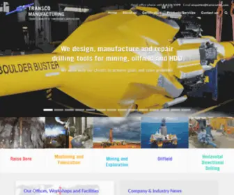 Transco.com.au(Transco Manufacturing) Screenshot